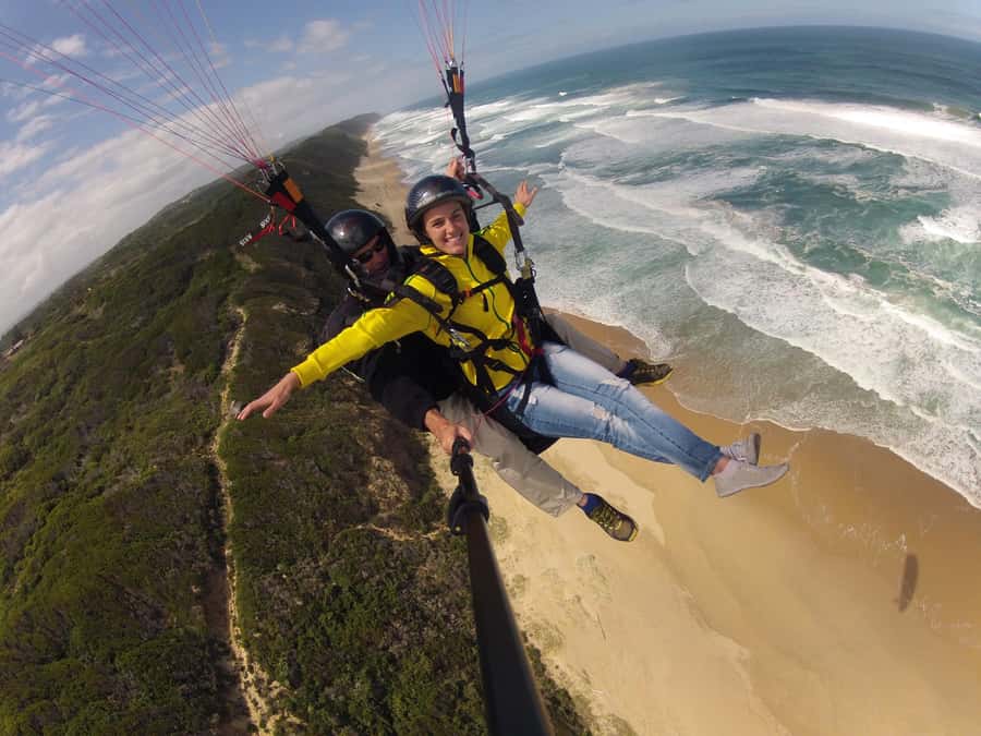 Adventure Tandem Paragliding Flight - Getting ready for takeoff
