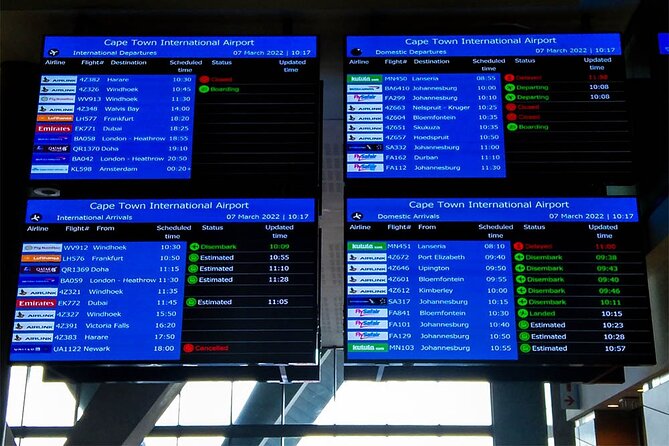 Airport Shuttle Transfer from Airport to Cape Town City Center - Booking details worth keeping in mind