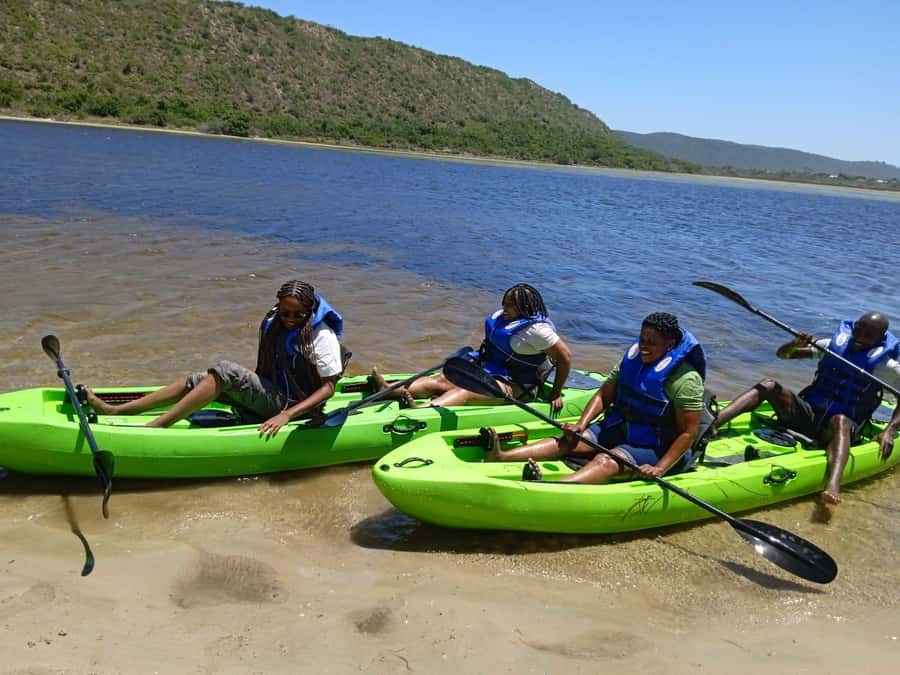 CANOEING IN SEDGEFIELD AT OYSTERS EDGE, GARDEN ROUTE - Paddle toward the beach for the best views