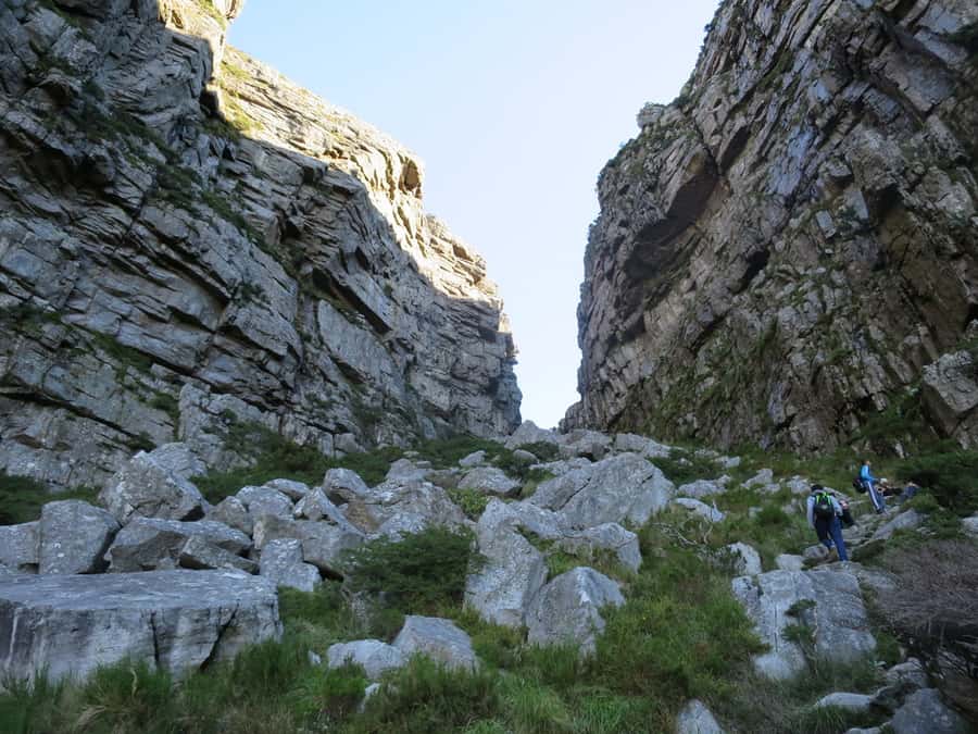 Cape Town: 3-Hour Table Mountain Hike via Platteklip Gorge - The stone climb through Platteklip Gorge