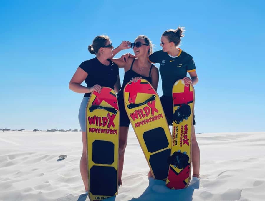 Cape Town: Atlantis White Sand Dunes Sandboarding Adventure - Riding the white dunes at Atlantis