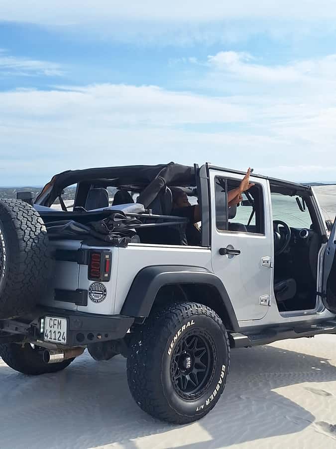Cape Town Desert Thrills: Dune Jeep Venture - The base camp, drinks, and sandboarding stop