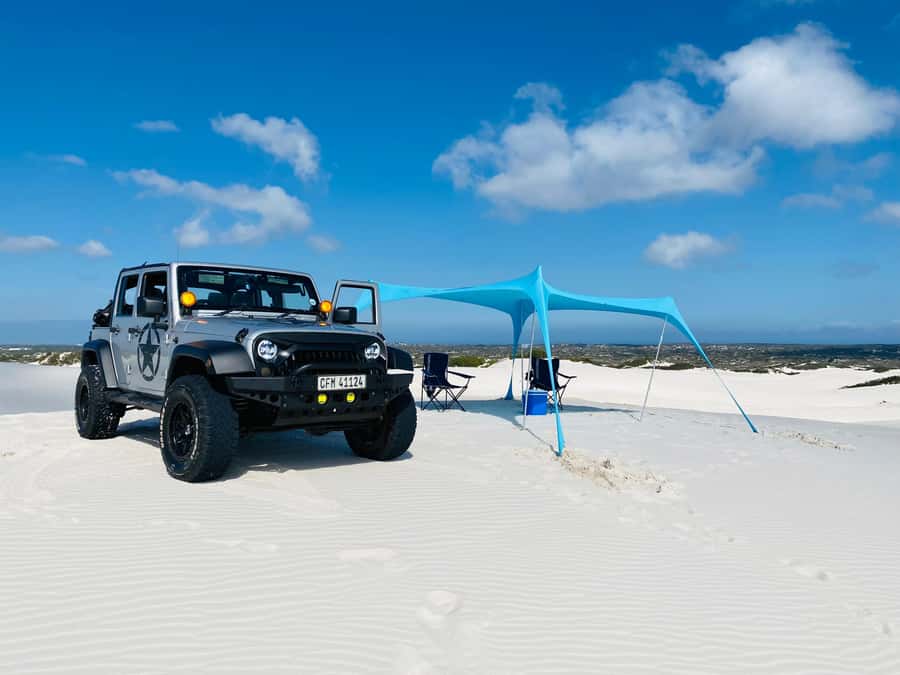 Cape Town Desert Thrills: Dune Jeep Venture - White sand and coastal views