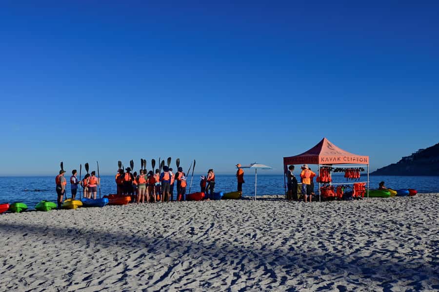 Cape Town: Guided Kayak Tour of Clifton Beaches & The Coast - Paddling across Clifton Bay