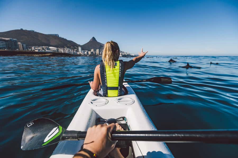 Cape Town: Marine Life Kayak Tour From the V&A Waterfront - Table Mountain from the water