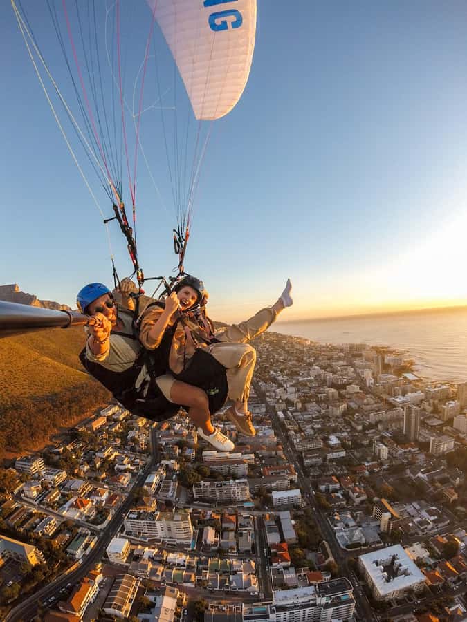 Cape Town: Tandem Paragliding Flight with the Experts - Taking off above Cape Town