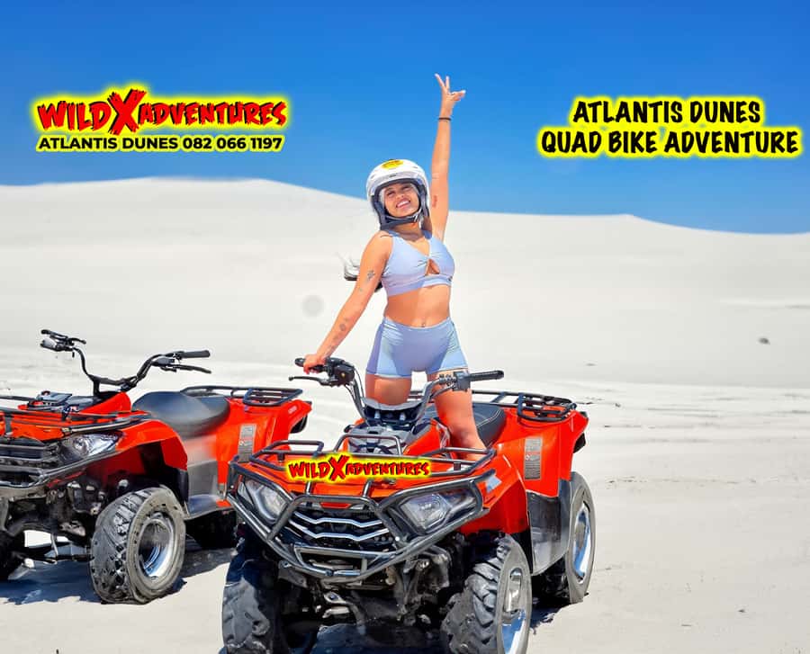 Cape Town: WILDX Atlantis Quad Dune Adventure and Photo Stop - Arriving at the yellow trailer