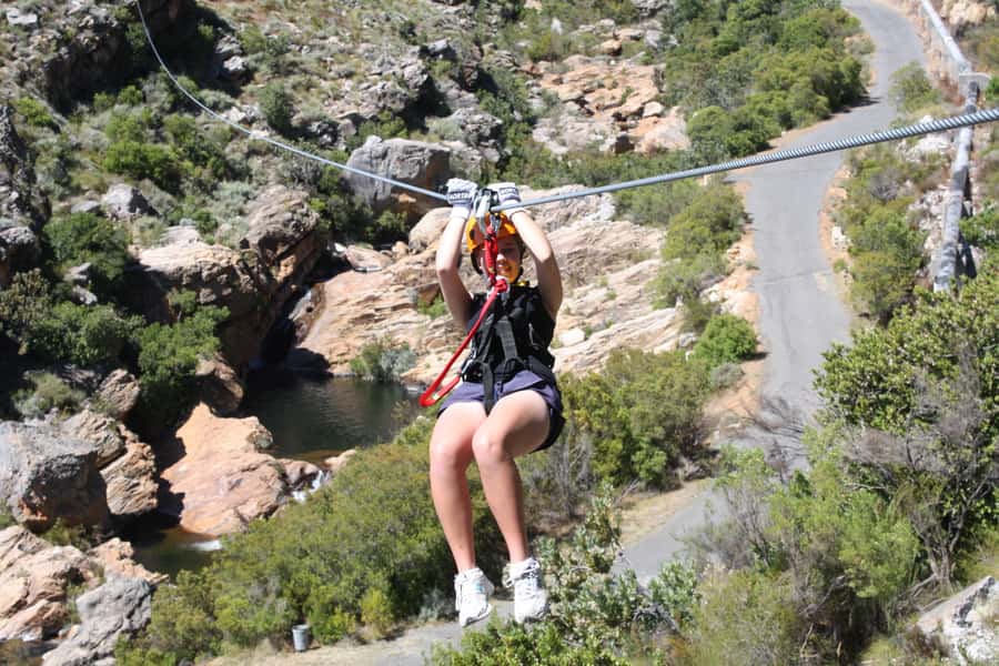 Ceres: Ziplining in the Mountains - From the town entrance to the mountain