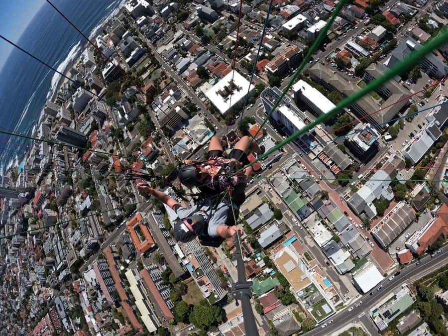Discover Cape Town Tandem Paragliding - The landing at Sea Point Promenade