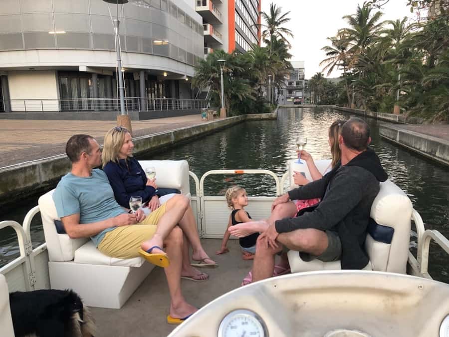 Durban Point Waterfront: Luxury Canal Boat Cruise - The guide makes the short ride work
