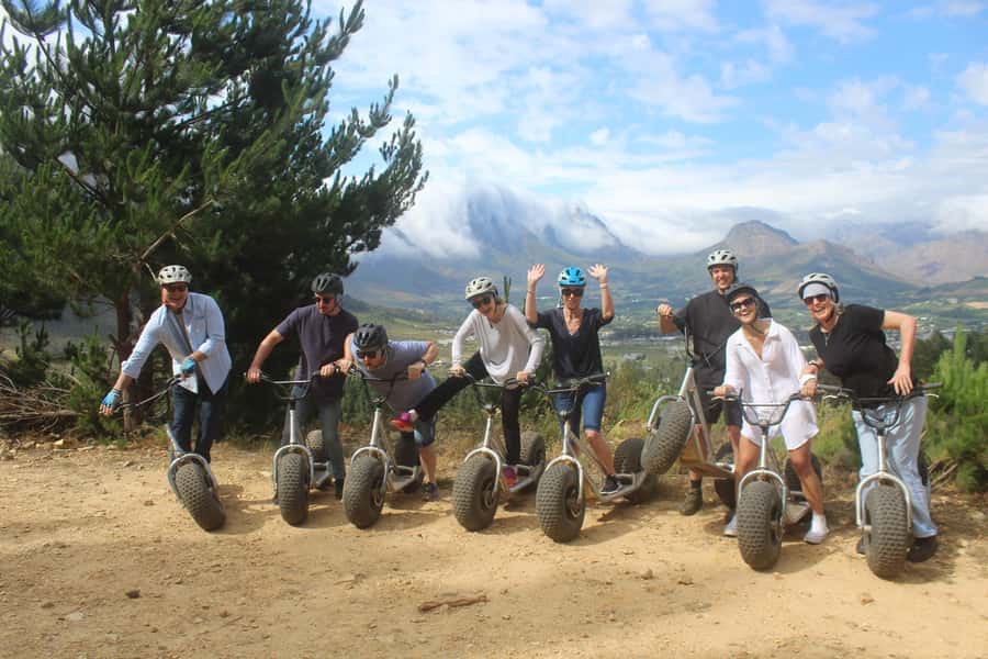 Franschhoek: Downhill Scooter Tour - The 10-minute jeep ride into the hills