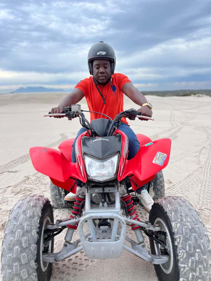 From Cape Town: Quad Bike Sand Dunes, Transport Included - The guide makes a real difference