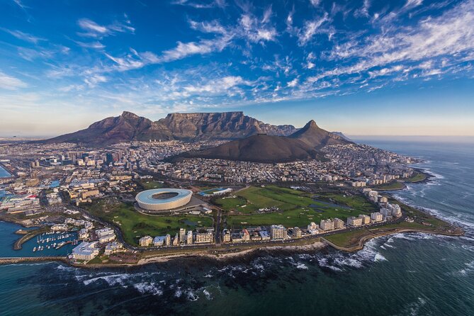 Full Peninsula Scenic Helicopter Flight with Free Boat Cruise - Cape Point and the Cape of Good Hope cliffs