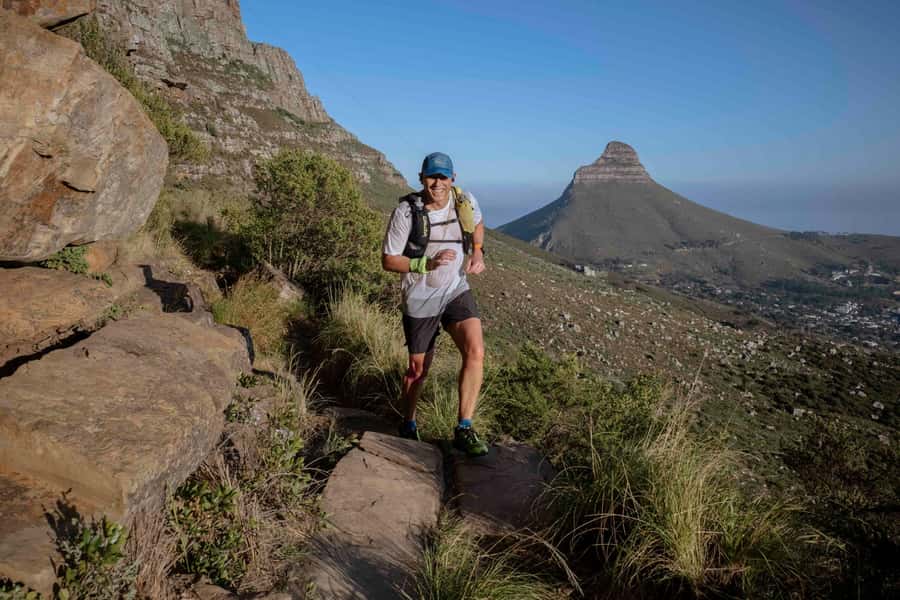 Guided Sunrise Adventure Trail Run Table Mountain, Cape Town - From forest paths to the waterfall at 3 km