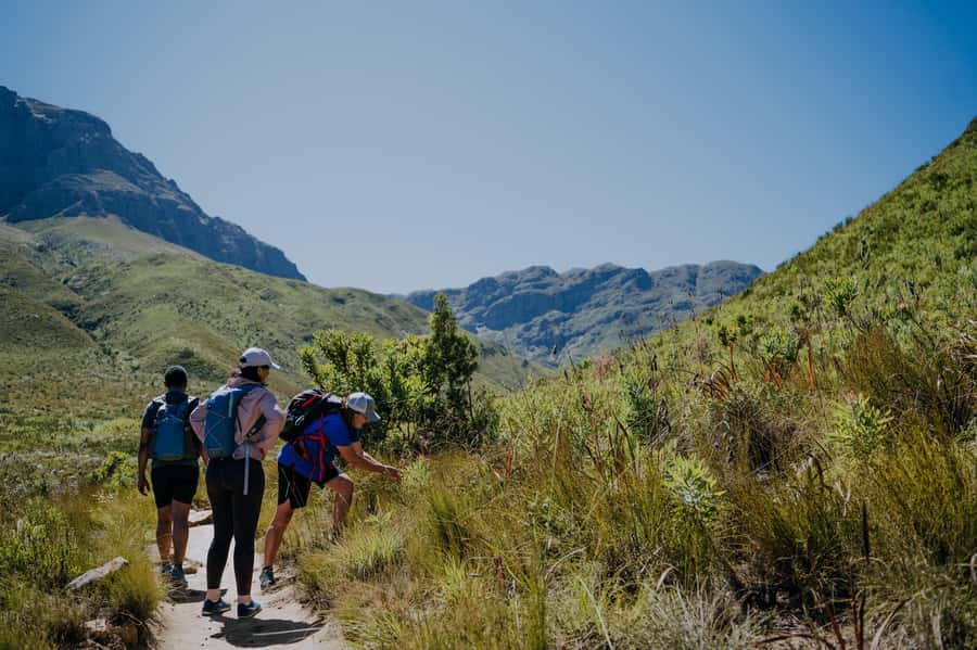 Jonkershoek: Waterfall Hike and 4x4 Safari Ride - Meeting at Lanzerac Deli