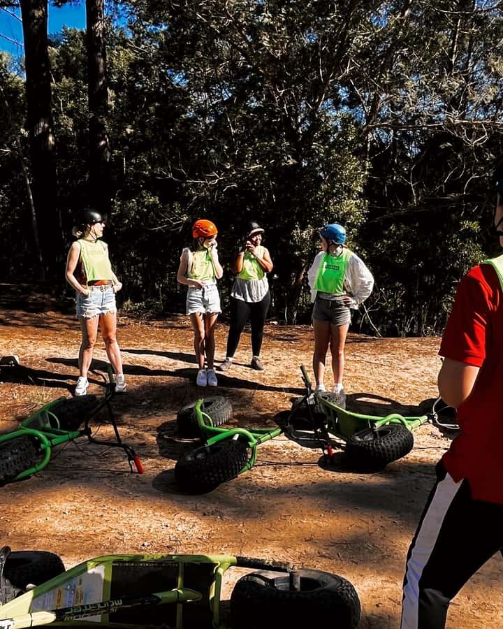 Knysna: Downhill Forest Scootour Adventure - Learning the scooter before the first bend