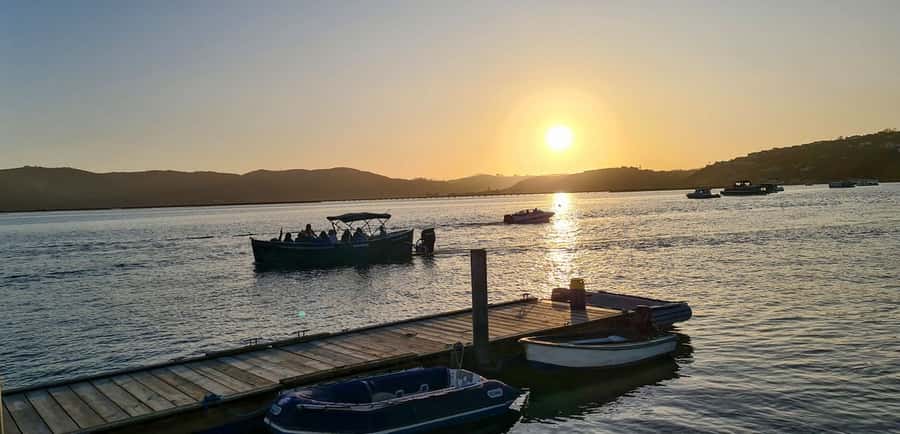 Knysna: Sunset Lagoon Cruise - Bays, inlets, and the approach to the Knysna Heads