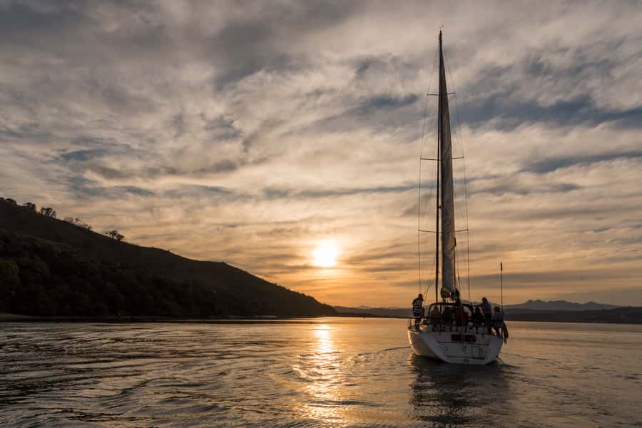 Knysna Sunset Sailing Cruise with Light Dinner and Wine - From the lagoon to the Knysna Heads