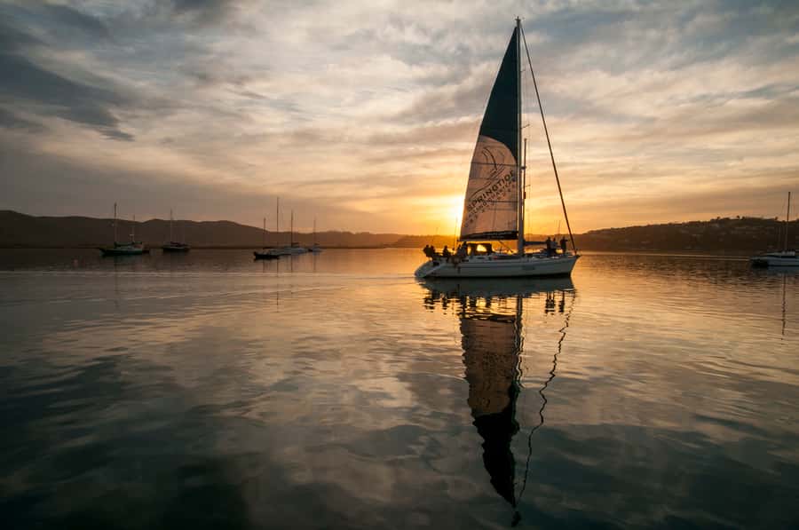Knysna Sunset Sailing Cruise with Light Dinner and Wine - The Knysna Heads and possible ocean sailing