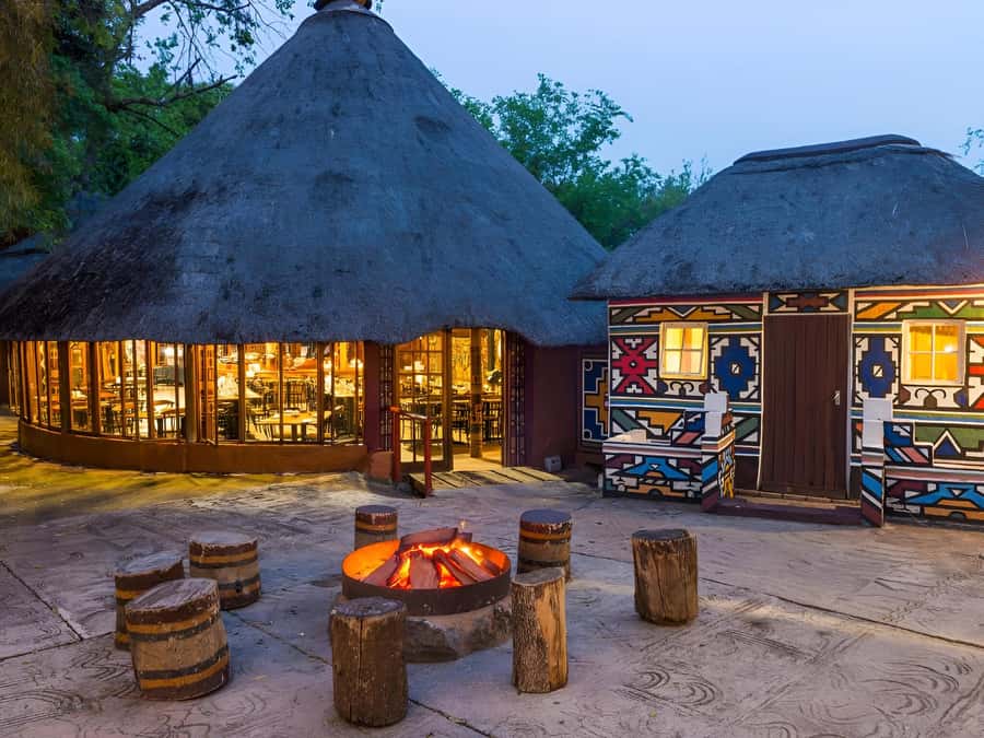Lesedi Cultural Village with lunch or dinner cultural food - The final dance show is the high point