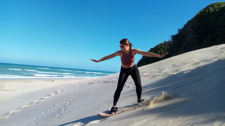 Sandboarding Jeffreys Bay - The Views Toward St Francis Bay