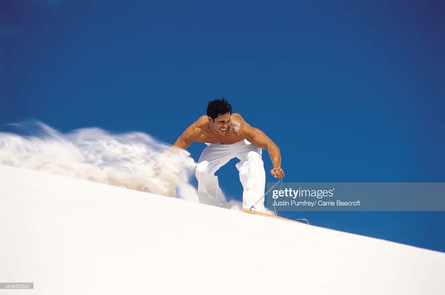Sandboarding with jeep - drive uphill - Why the 4x4 ride is worth paying for