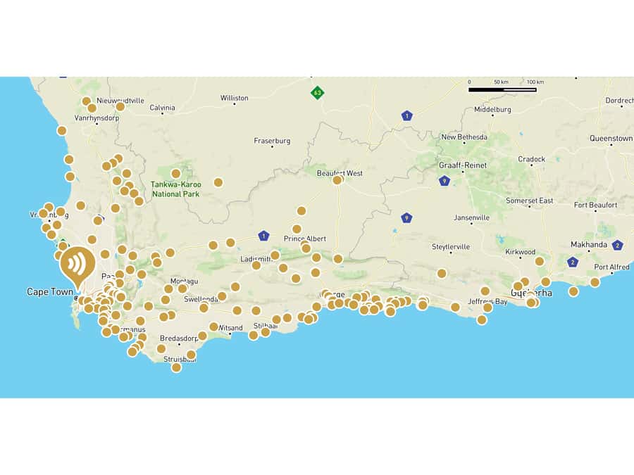 South Africa: Audioguide App for Garden Route & Western Cape - What the 210 stops actually offer