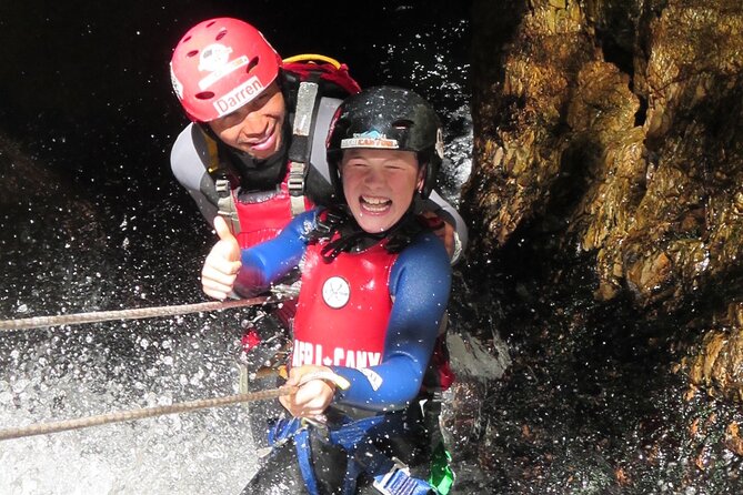 Standard Canyoning Trip in The Crags, South Africa - The 30-meter zipline finish