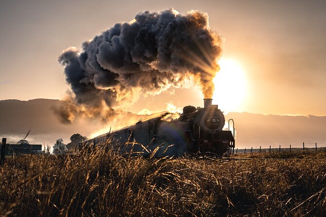 Steam Train to Elgin Railway Market - Table Mountain from a moving train