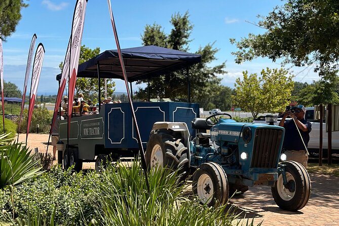 Stellenbosch Wine Tractor hop-on-hop off wine tasting tour - Grangehurst and Longridge: compare different wine-farm styles