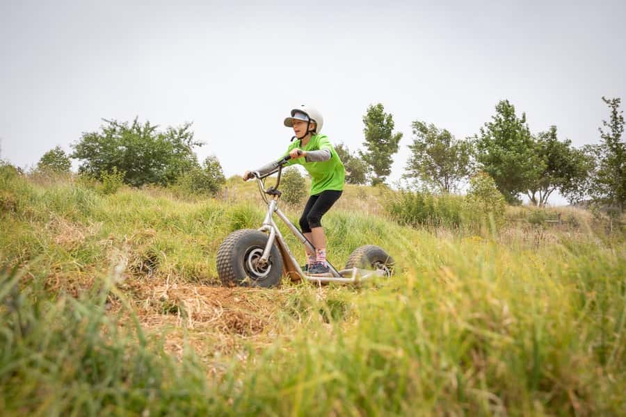 Stellenbosch Winelands downhill gravity Scooter - Starting at Banhoek Chilli Oil Company