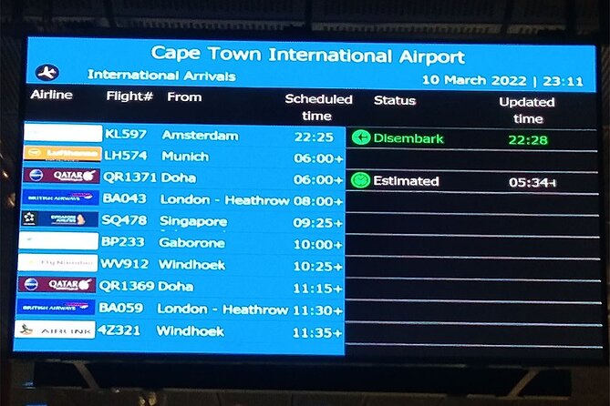 Transfer from Cape Town City Center to Cape Town Airport - How this compares with arranging your own ride